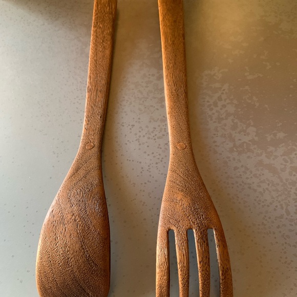 Vintage, NEW NEVER USED, Thermo Serv Westwood Salad Bowl Set. Wood Grain finish. - Picture 8 of 9